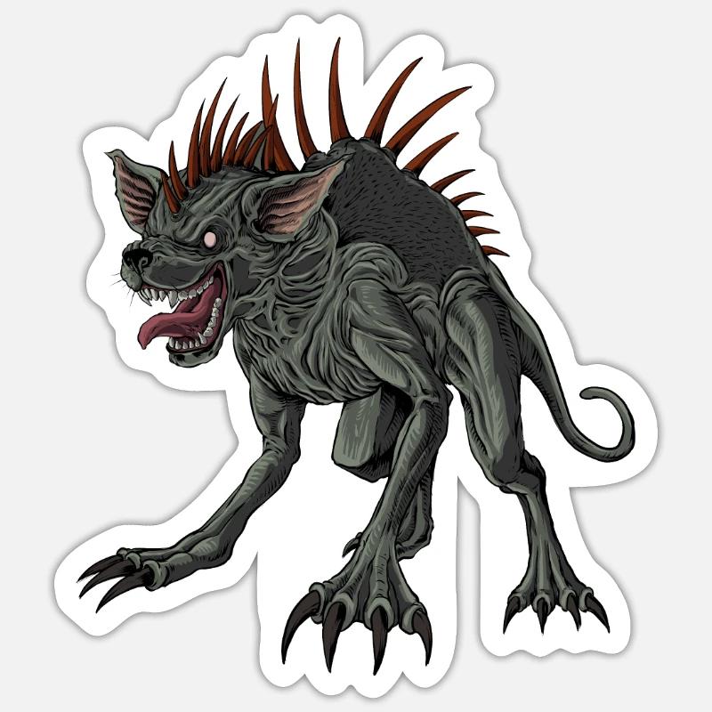 Chupacabra - Sticker Größe S (10 x 10 cm) - Mattweiß