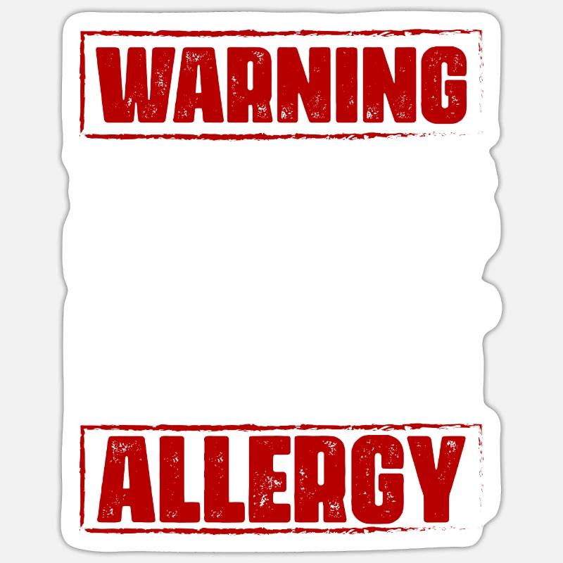Warning This Old Man Has Peanut Allergy Sticker Größe S (10 x 10 cm)