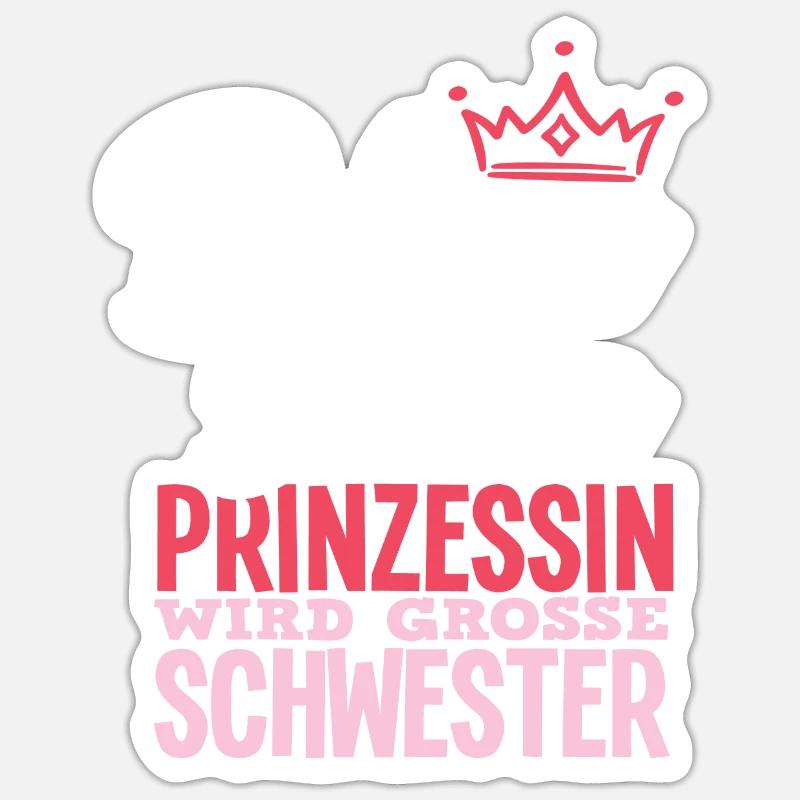 Ich Werde Große Schwester Mädchen Tochter Geschenk - Sticker Größe S (10 x 10 cm) - Mattweiß
