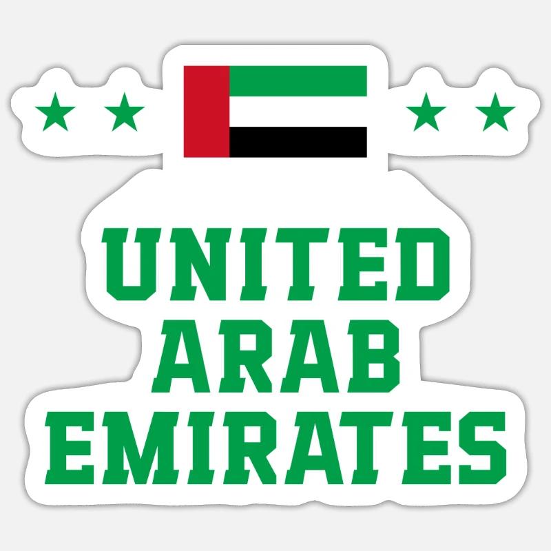 Emirats Arabes Unis - Sticker taille S (10 x 10 cm) - blanc mat