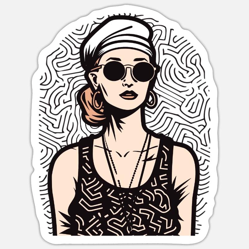 Frau Sticker Größe S (10 x 10 cm)