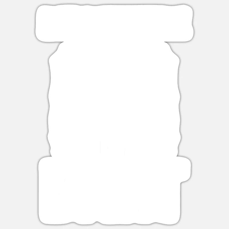 Bärtig Bartträger Schnurrbart Bart - Sticker Größe S (10 x 10 cm) - Mattweiß