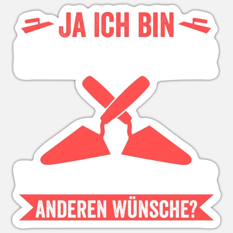 Fliesenleger Beruf Bodenleger Geschenk - Sticker Größe S (10 x 10 cm) - Mattweiß