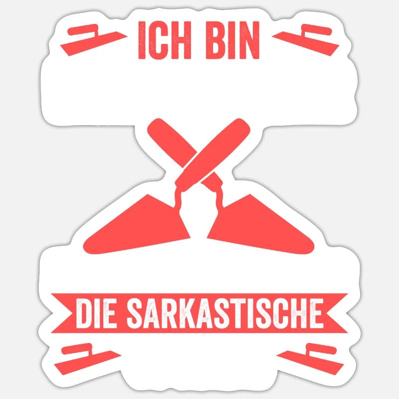 Fliesenleger Beruf Plattenleger Geschenk - Sticker Größe S (10 x 10 cm) - Mattweiß