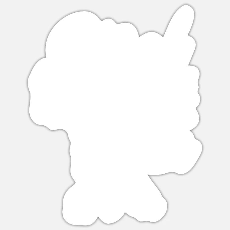 Drôle de baseball - Sticker taille S (10 x 10 cm) - blanc mat