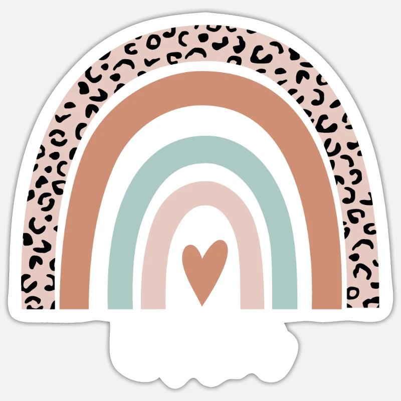 Editor Rainbow Leopard Funny Editor Appreciation Sticker size S (10 x 10 cm)