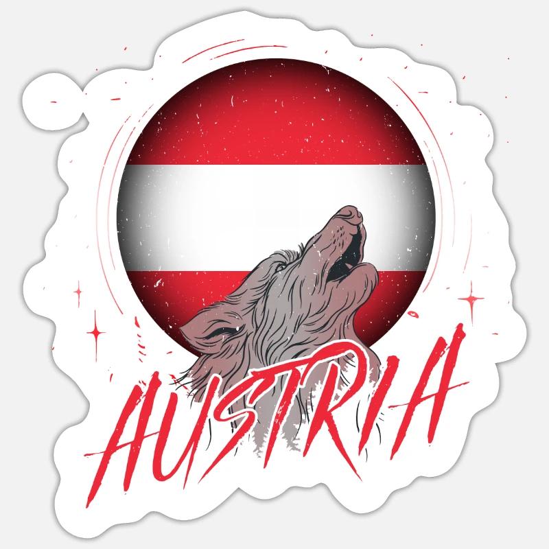 Austria - Sticker size S (10 x 10 cm) - white matte