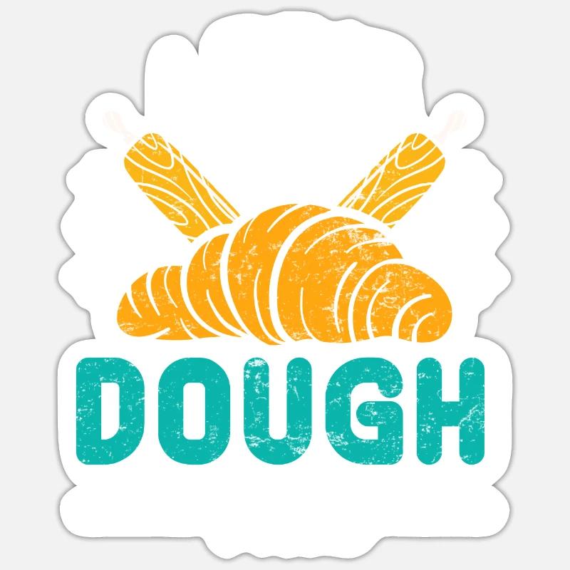 Backfans Let's Dough This! Backen Backstube Sticker Größe S (10 x 10 cm)