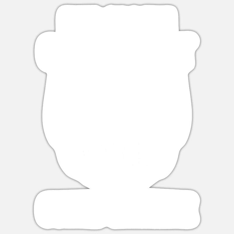 Bärtig Bartträger Schnurrbart Bart - Sticker Größe S (10 x 10 cm) - Mattweiß