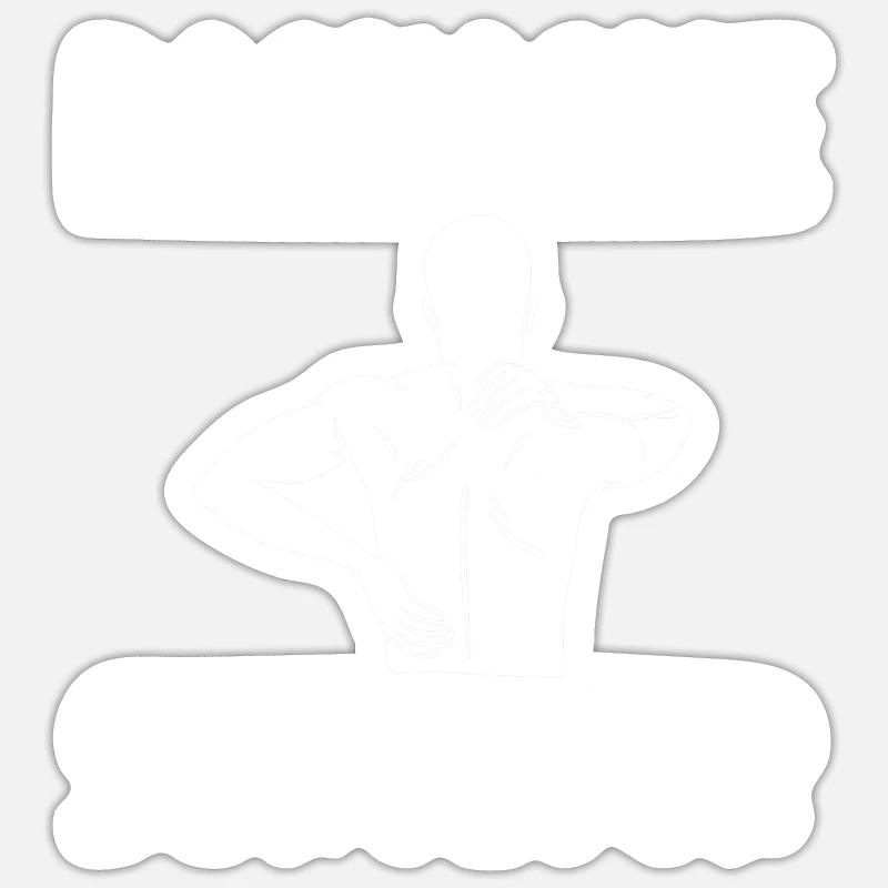 Backache Survivor 2 - Sticker Größe S (10 x 10 cm) - Mattweiß