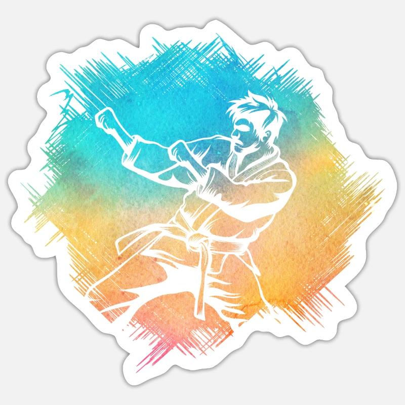 Karate - Sticker size S (10 x 10 cm) - white matte