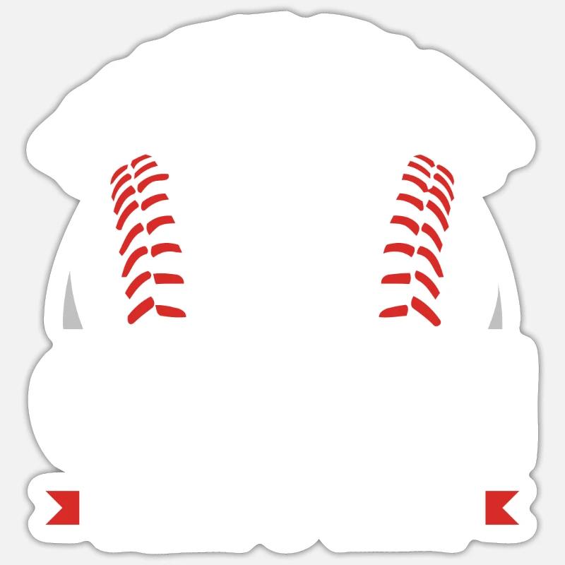 Funny Baseball - Sticker size S (10 x 10 cm) - white matte