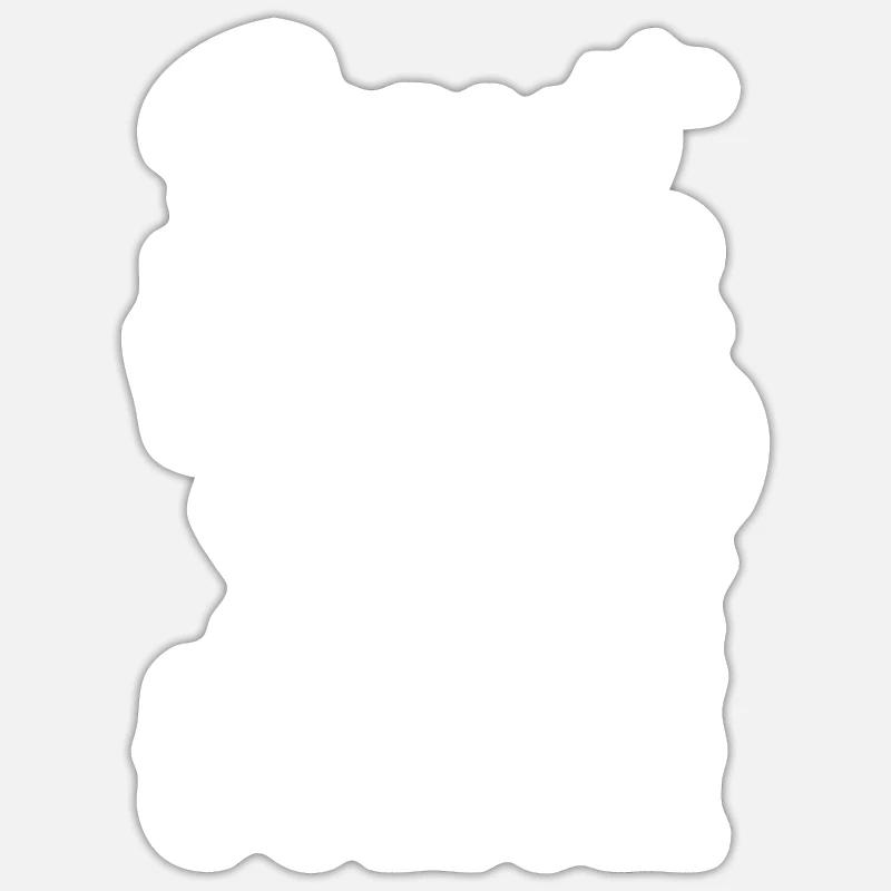 Drôle de baseball - Sticker taille S (10 x 10 cm) - blanc mat