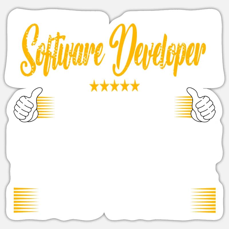 Software developer Freakin Awesome Funny Job Sticker Größe S (10 x 10 cm)