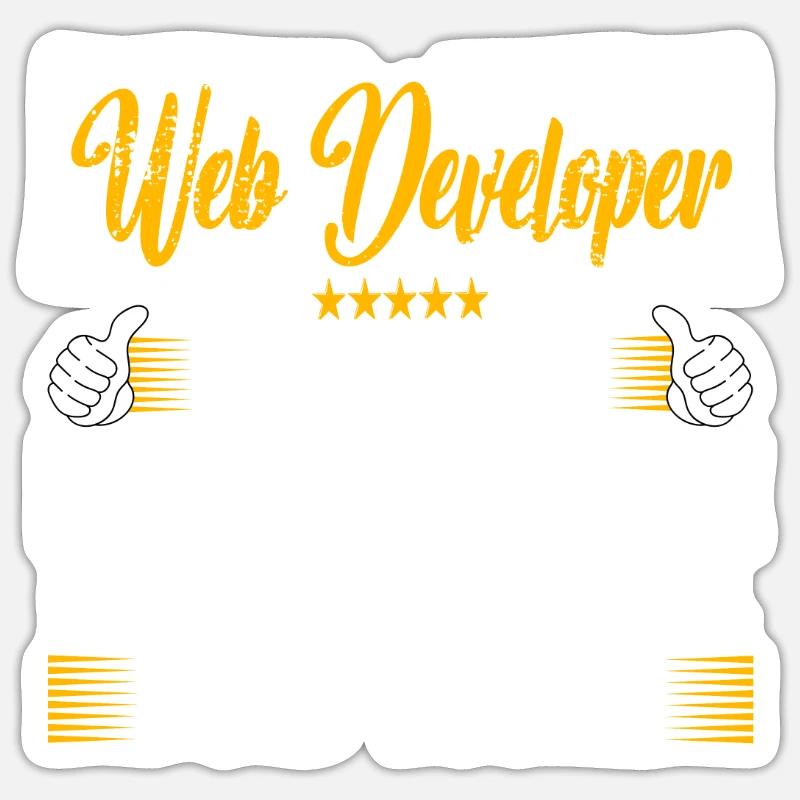 Web developer Freakin Awesome Funny Job Sticker Größe S (10 x 10 cm)