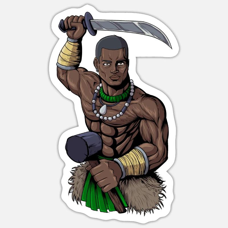 Dieu de la religion yoruba - Ogun Sticker taille S (10 x 10 cm)