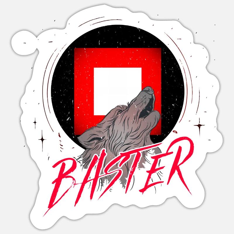 Baster - Sticker size S (10 x 10 cm) - white matte