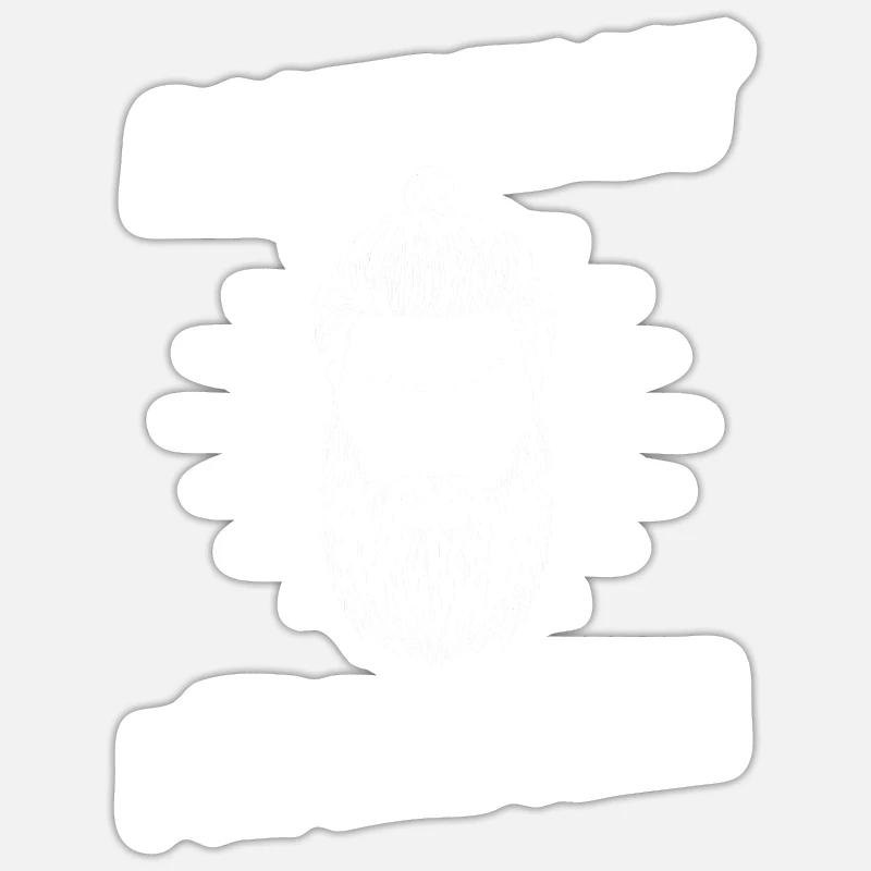Bärtig Bartträger Schnurrbart Bart Sticker Größe S (10 x 10 cm)