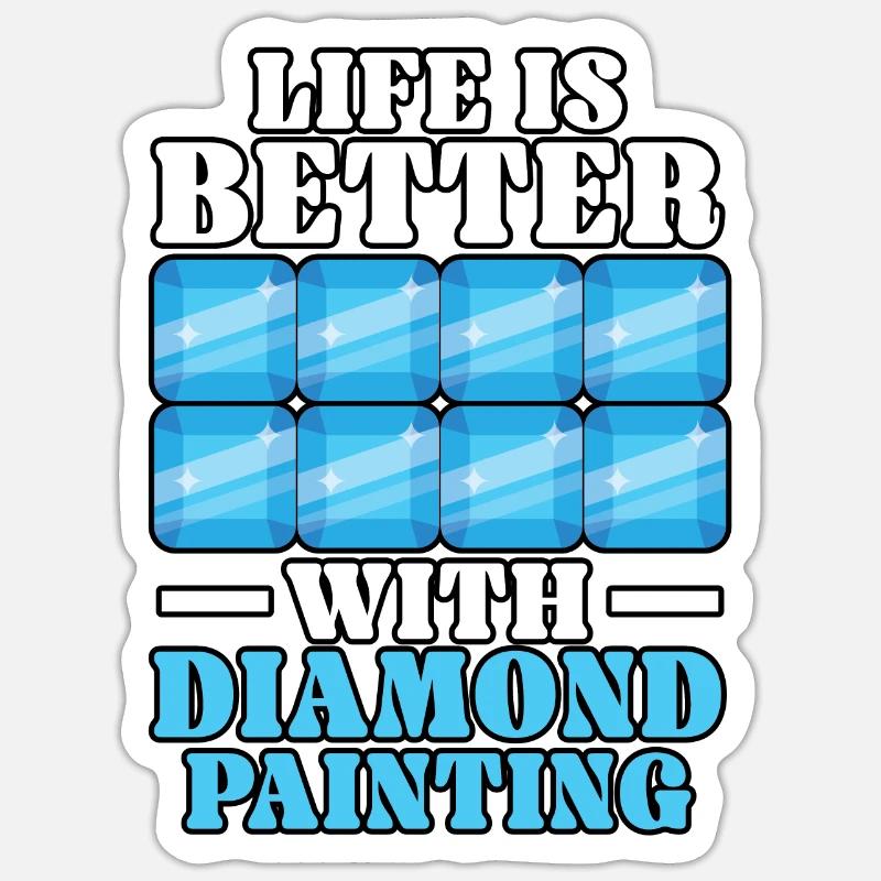 Diamond Painting Tools Diamond Painter - Sticker size S (10 x 10 cm) - white matte