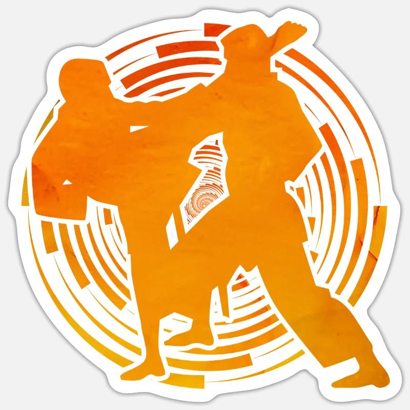 Karate - Sticker Größe S (10 x 10 cm) - Mattweiß