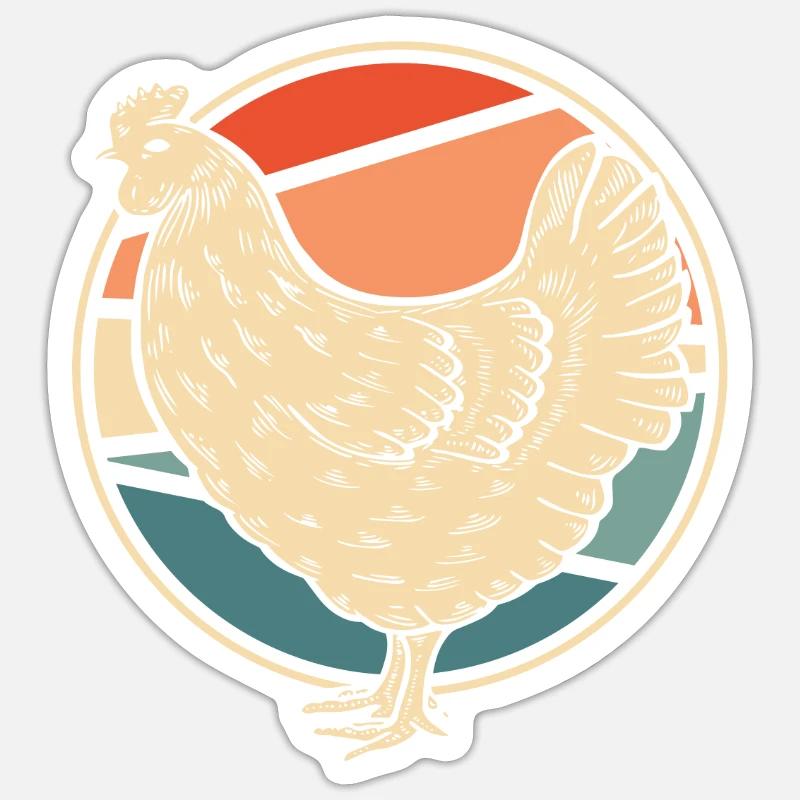 Chicken Hen - Sticker size S (10 x 10 cm) - white matte