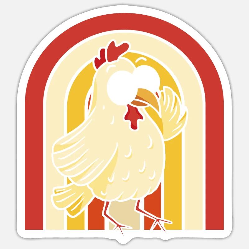 Chicken Hen - Sticker size S (10 x 10 cm) - white matte