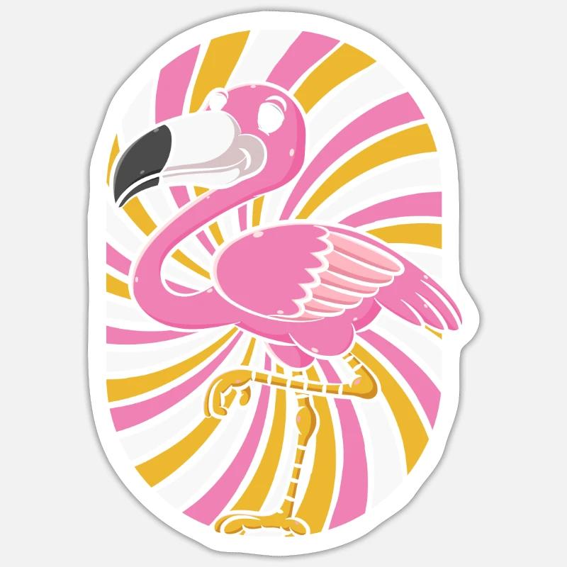 Flamingo - Sticker size S (10 x 10 cm) - white matte