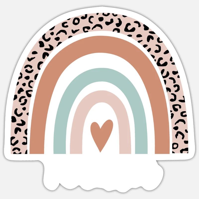 Forester Rainbow Leopard Funny Forester Sticker size S (10 x 10 cm)
