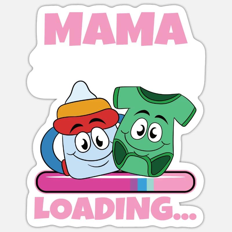 Mama 2024 werdende Mutter Schwangerschaft Sticker Größe S (10 x 10 cm)