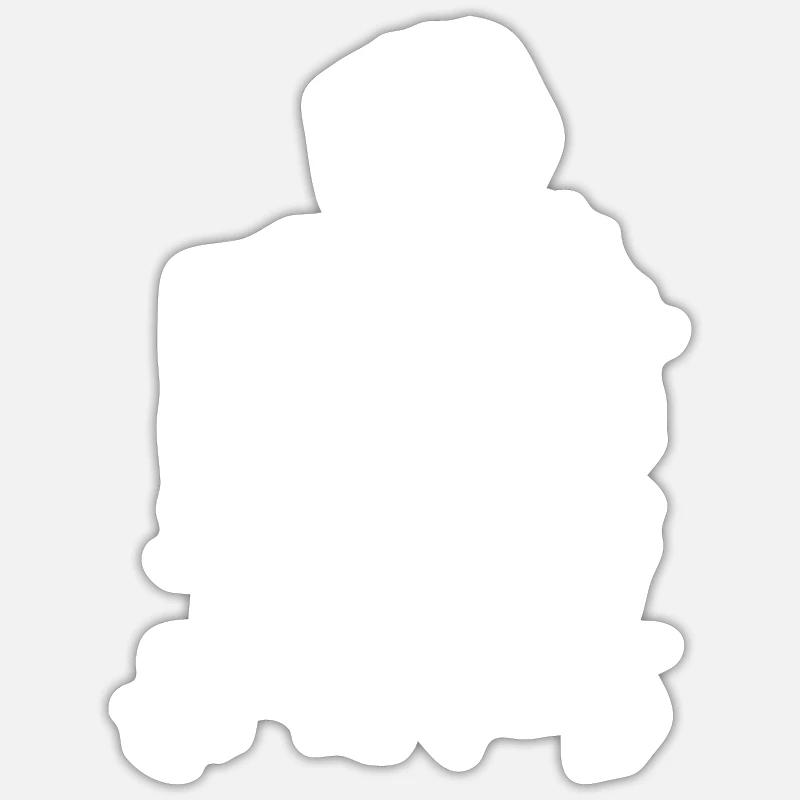 Faust in der Luft - Faust - Sticker Größe S (10 x 10 cm) - Mattweiß
