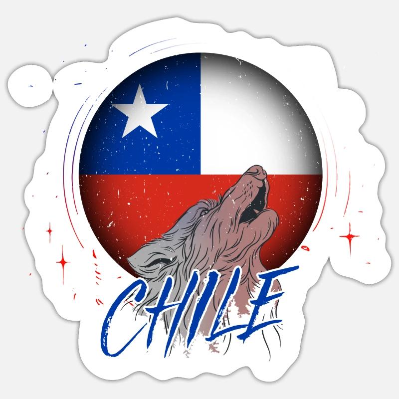 Chile - Sticker size S (10 x 10 cm) - white matte