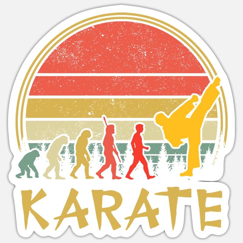 Karate - Sticker Größe S (10 x 10 cm) - Mattweiß