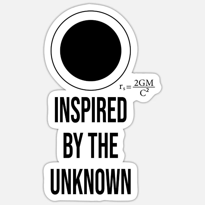 Astrophysics Black Hole Schwarzschild Radius - Sticker size S (10 x 10 cm) - white matte