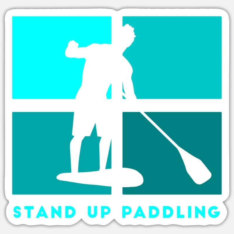 Planche de SUP paddle paddle supboard Stand Up Sticker taille S (10 x 10 cm)