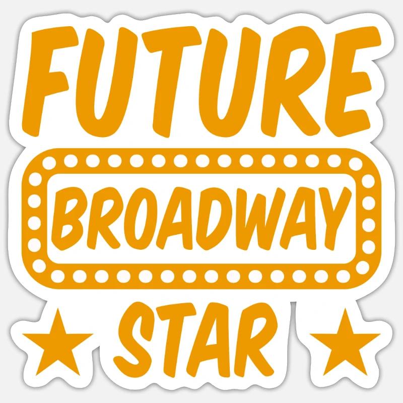 Future Broadway Star 2 - Sticker size S (10 x 10 cm) - white matte
