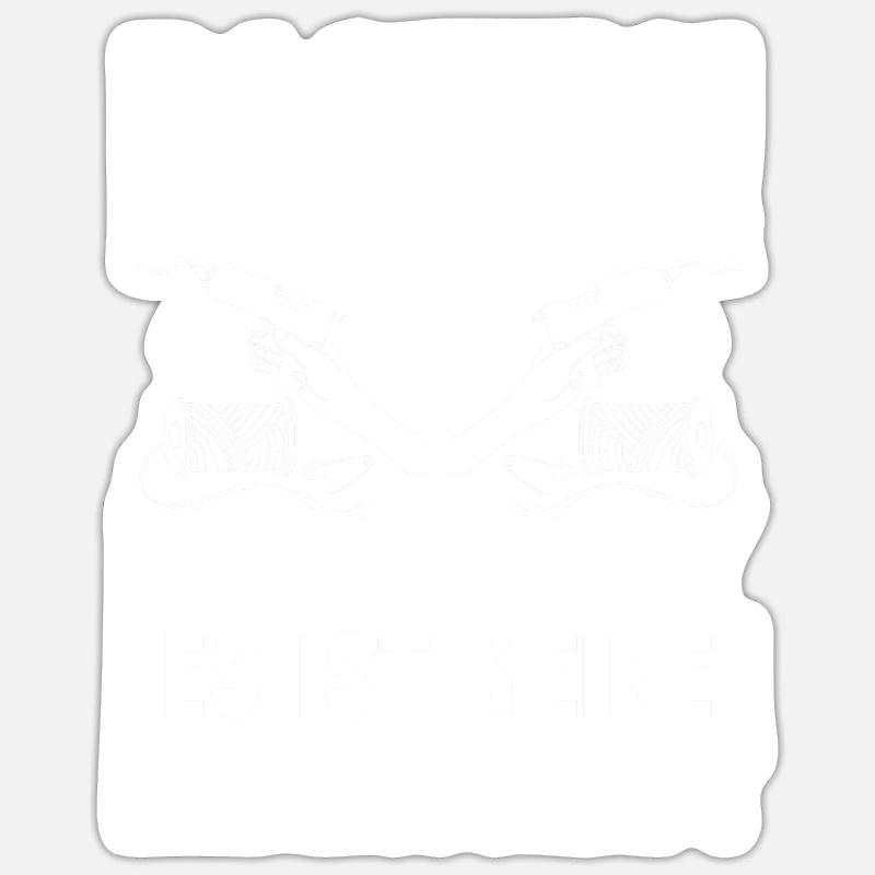 Bastler Basteln - Sticker Größe S (10 x 10 cm) - Mattweiß