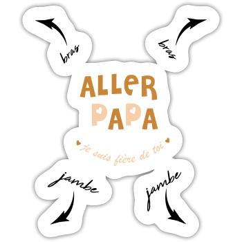 Come on Dad, I'm proud of you - Sticker size S (10 x 10 cm) - white matte - Front