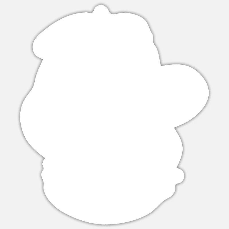 Sourire de canard - Sticker taille S (10 x 10 cm) - blanc mat