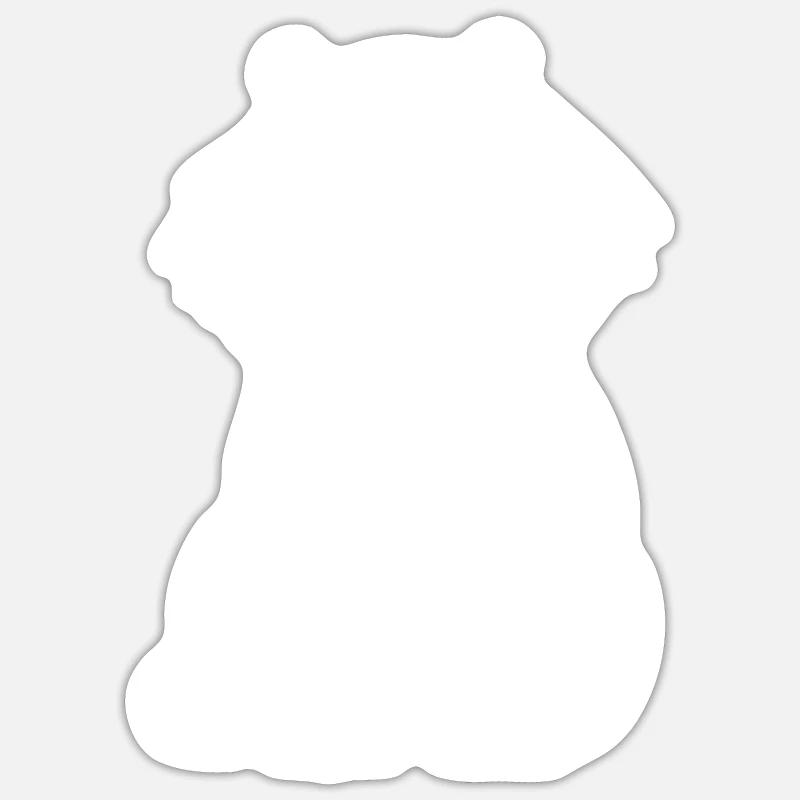 Capybara Capybara Drôle - Sticker taille S (10 x 10 cm) - blanc mat