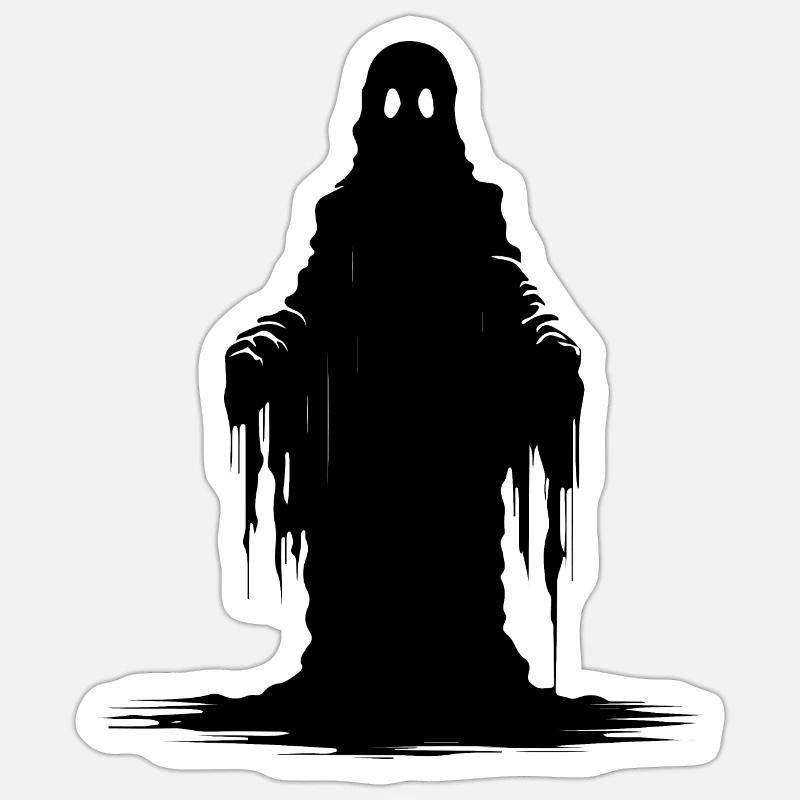 Spooky Ghost - Sticker size S (10 x 10 cm) - white matte