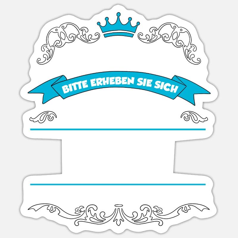 Ben Name Design - Sticker Größe S (10 x 10 cm) - Mattweiß
