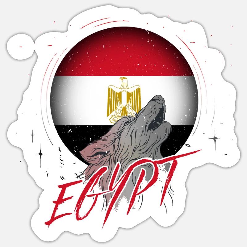 Égypte - Sticker taille S (10 x 10 cm) - blanc mat