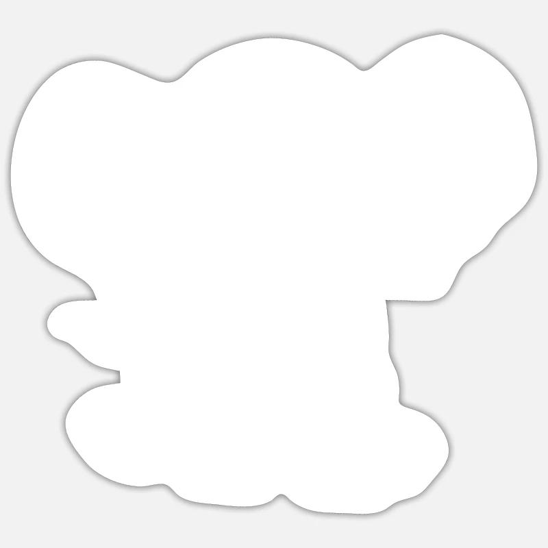 Elephant Smiling - Sticker size S (10 x 10 cm) - white matte