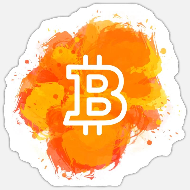 Bitcoin Crypto Cryptocurrency Splash Sticker taille S (10 x 10 cm)