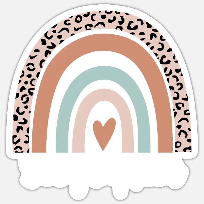 Geographer Rainbow Leopard Funny Geographer Sticker size S (10 x 10 cm)