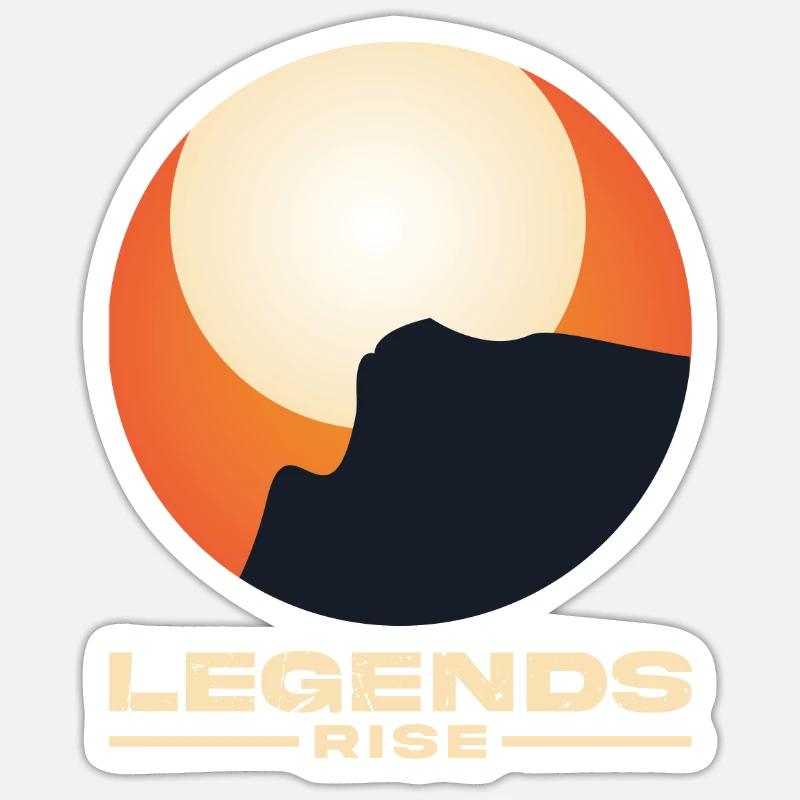 Legends rise - Légende - Sticker taille S (10 x 10 cm) - blanc mat
