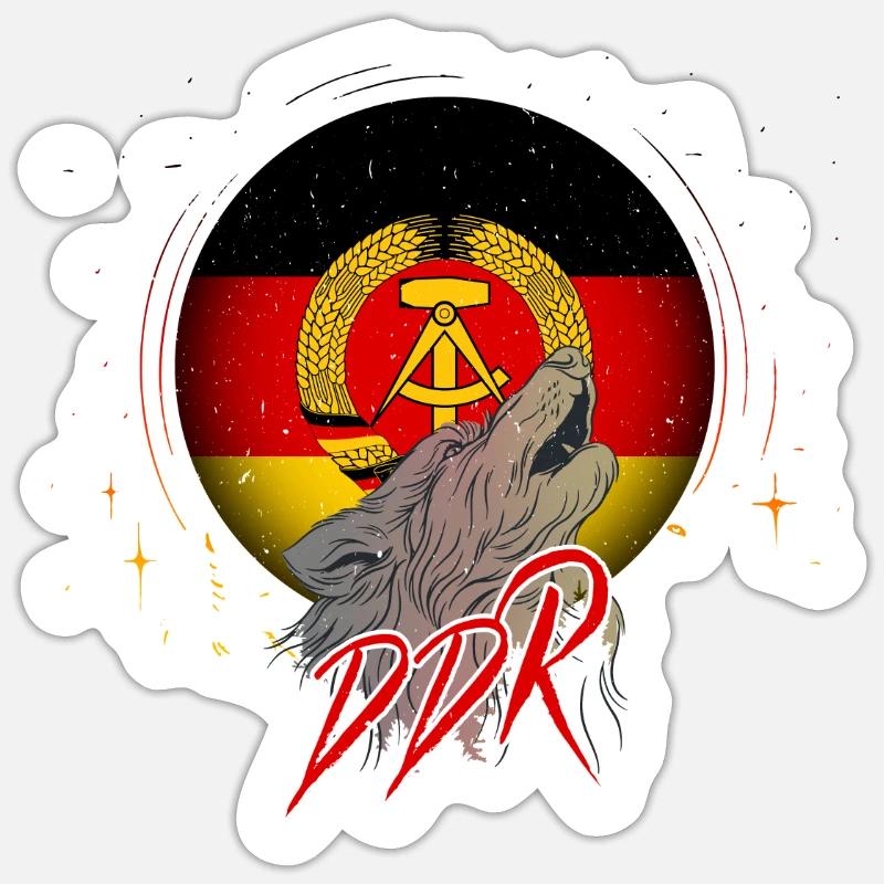 DDR Sticker Größe S (10 x 10 cm)