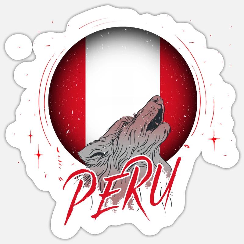 Peru - Sticker Größe S (10 x 10 cm) - Mattweiß