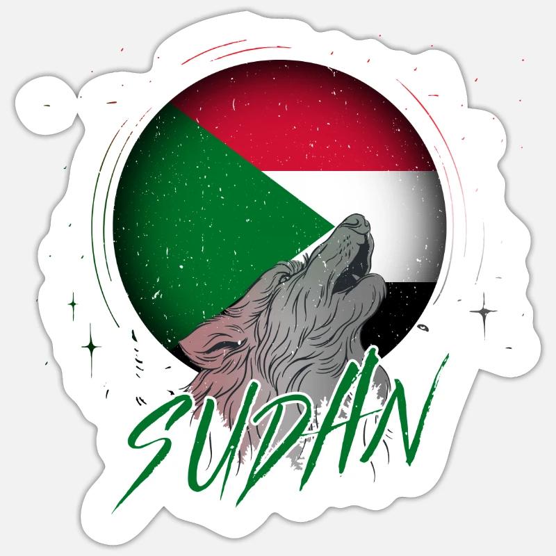 Sudan - Sticker size S (10 x 10 cm) - white matte