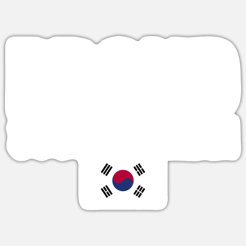 Fier drapeau sud-coréen de la Corée du Sud coréen Sticker taille S (10 x 10 cm)